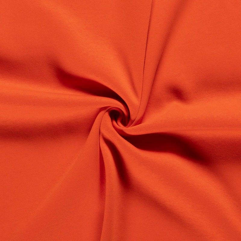 Tissu-sweatshirt-brossé-orange