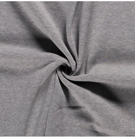 Tissu-sweatshirt-brossé-gris-clair-chiné