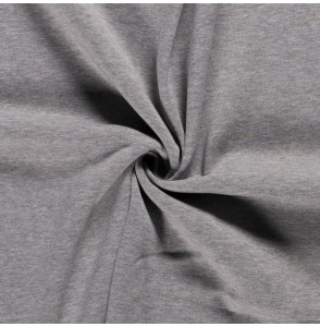 Tissu-sweatshirt-brossé-gris-clair-chiné