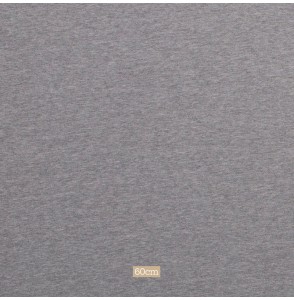 Tissu sweatshirt brossé gris clair chiné
