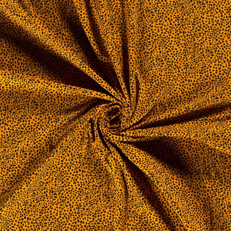 Tissu-jersey-coton-orange-léopard