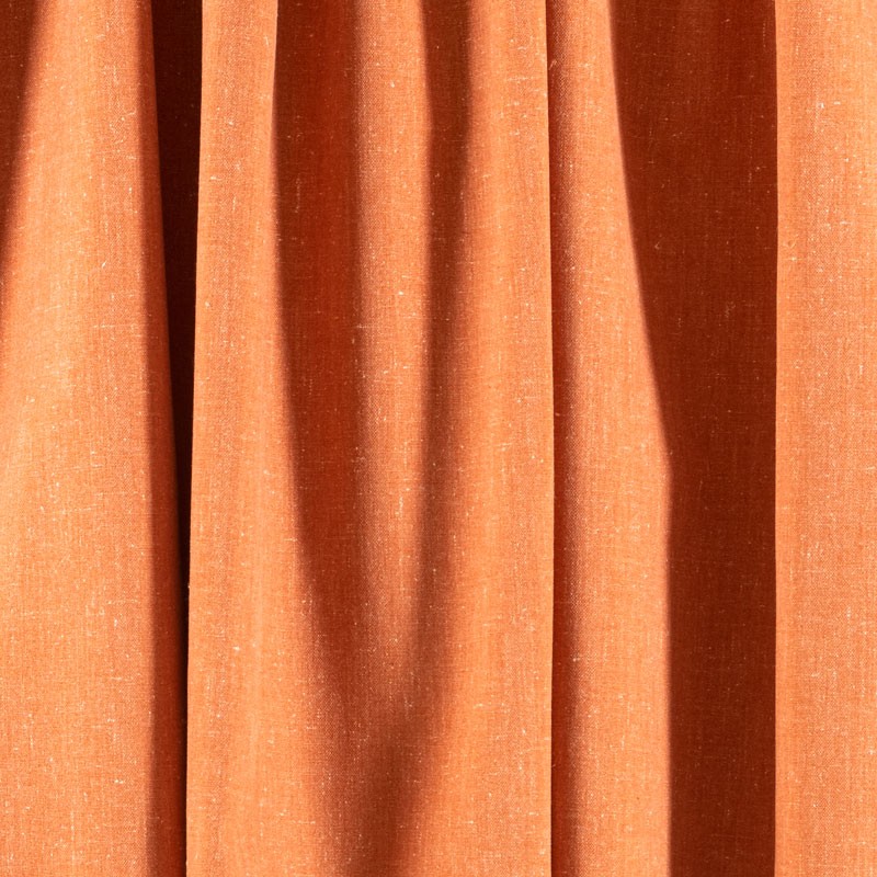Tissu-chiné-aspect-lin-orange