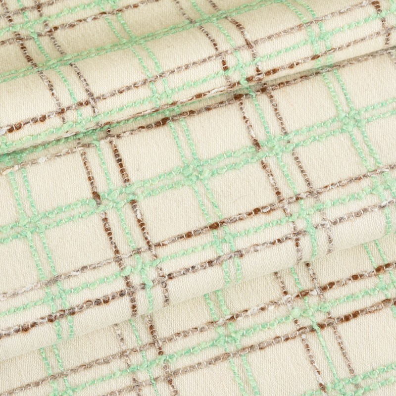 Tissu-tweed-laine-vintage-carreaux-vert