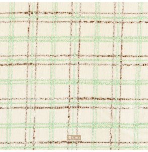 Tissu tweed laine vintage carreaux vert
