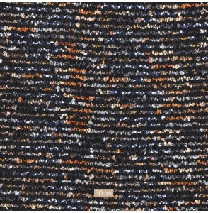 Tissu tricot noir ligné