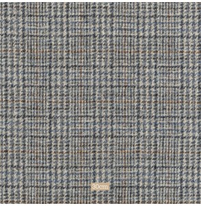 Tissu tweed vintage laine gris bleu