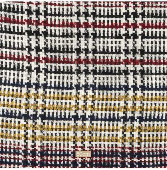 Tissu tweed laine multicolore