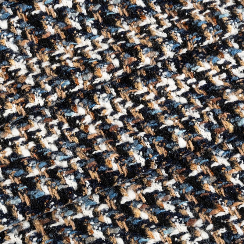 Tissu-tweed-laine-multicolore