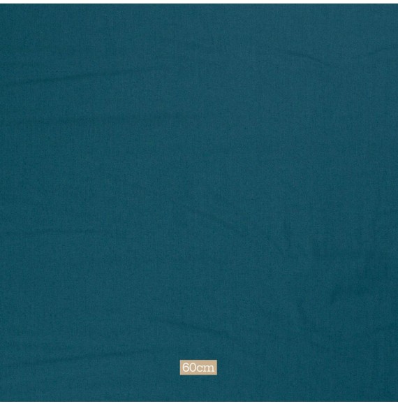 Tissu coton bio bleu pétrole