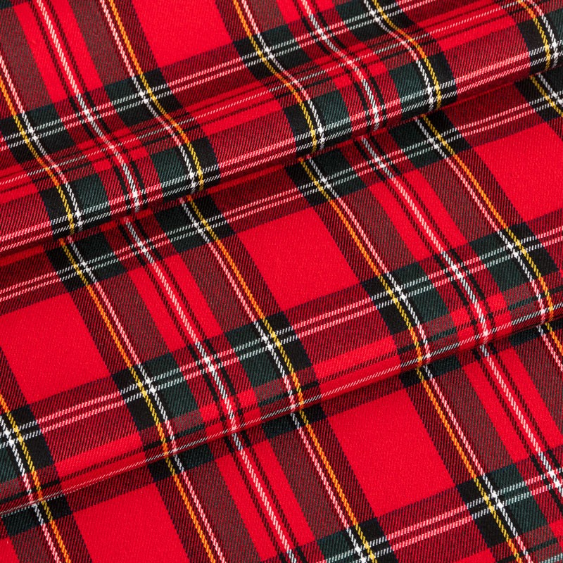 Tissu-écossais-rouge