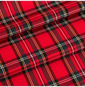 Tissu-écossais-rouge