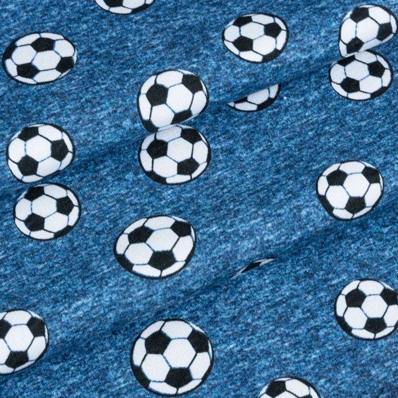 Sweaterstof-blauw-voetbal