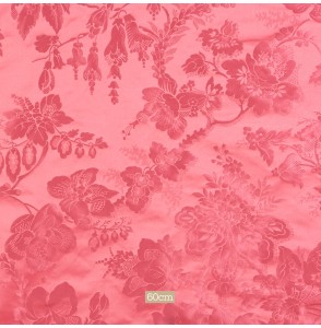 Tissu damas de soie rose