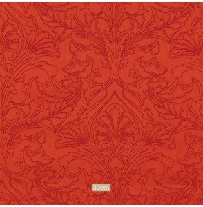 Tissu jacquard coton-lin rouge