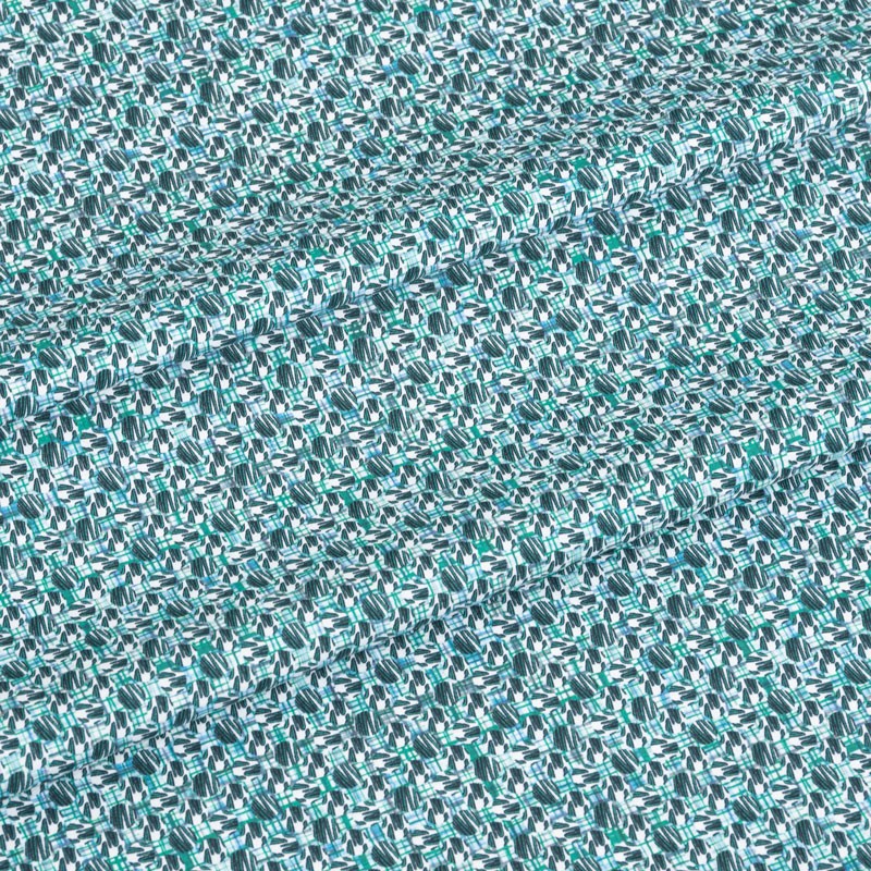 Tissu-coton-petit-motif-vert
