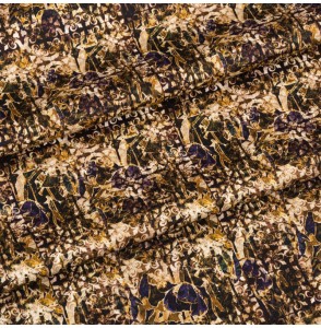 Tissu-coton-motif-ethnique-brun