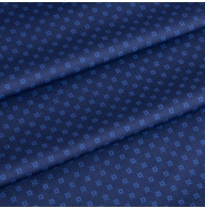 Tissu-coton-stretch-bleu-petit-motif