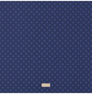 Tissu coton stretch bleu petit motif
