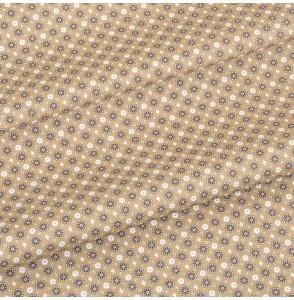 Tissu-coton-stretch-beige-petit-motif