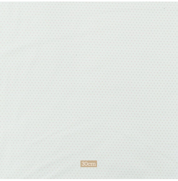 Tissu coton stretch blanc petit motif