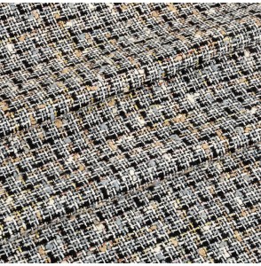Tissu-tweed-chanel-gris