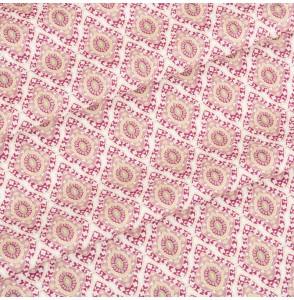 Tissu-coton-Bio-rose-fleurs-rétro