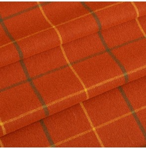 Tissu-laine-vintage-carreaux-orange