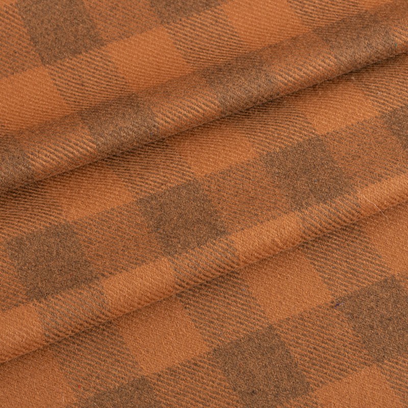 Tissu-laine-vintage-carreaux-brun-clair