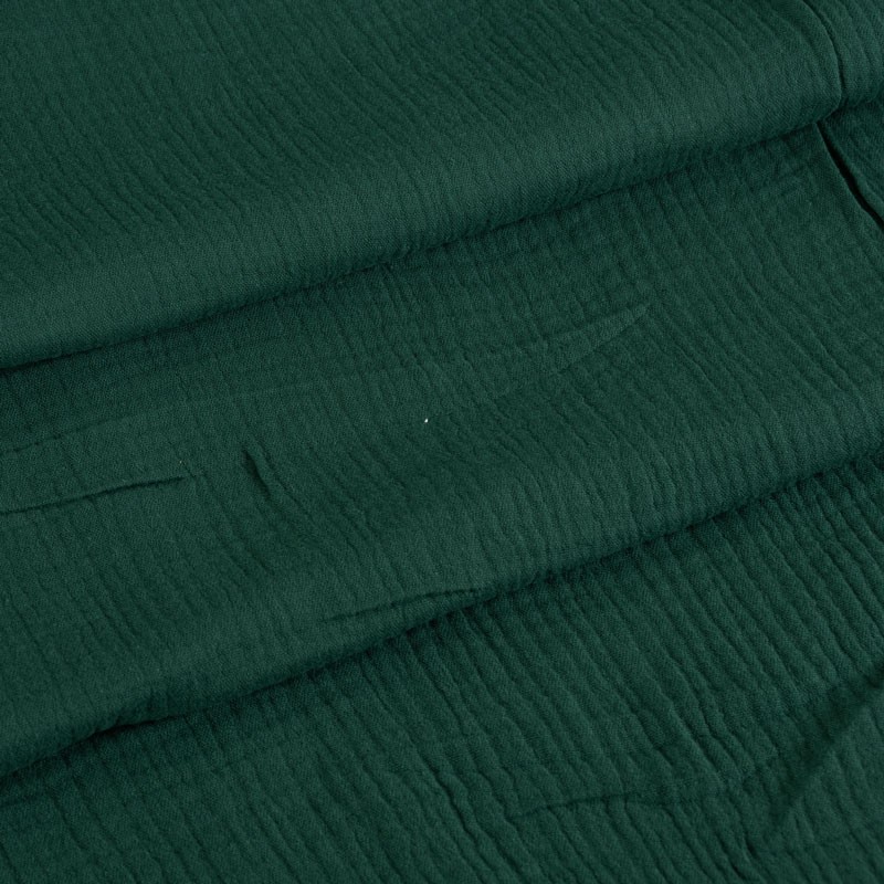Tissu-double-gaze-Tetra-vert-foncé