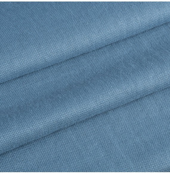 Zware-stof-in-gewassen-linnen-hemelsblauw