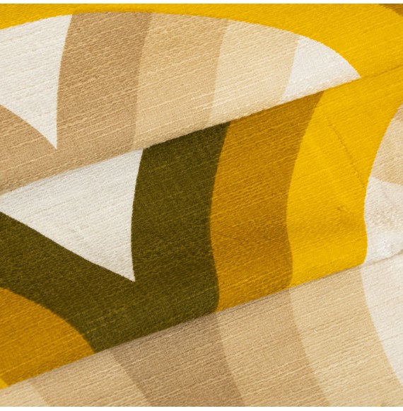 Tissu-vintage-authentique-géométrique-beige-et-kaki