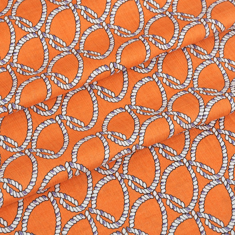 Tissu-coton-viscose-look-lin-orange-corde