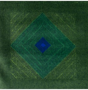 Fluwelen-stof-Vintage-80-cm-groen-met-blauwe-ruit