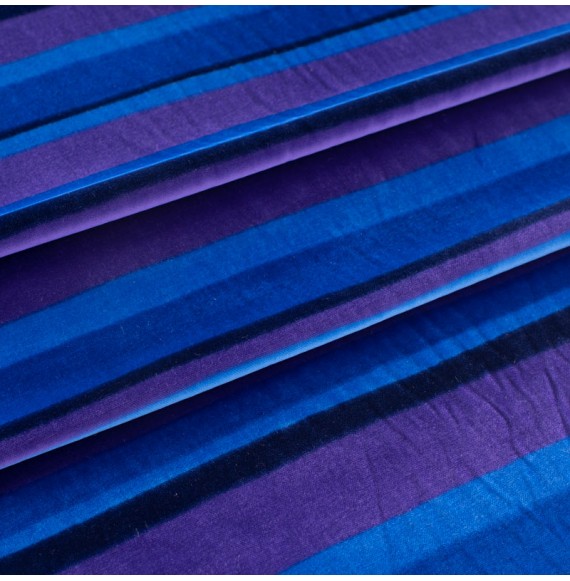 Fluwelen-stof-Vintage-80-cm-gestreept-blauw-en-paars