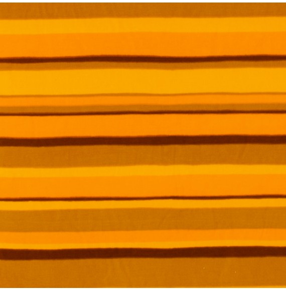 Fluwelen-stof-Vintage-80-cm-gestreept-oranje-en-bruin