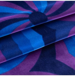 Tissu-velours-vintage-40cm-bleu-spirale-mauve