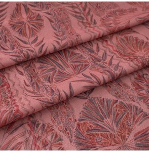 Paneel-stof-van-wol-en-zijde-oud-roze-met-plantmotief