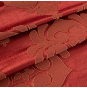 Jacquard-stof-van-katoen-en-zijde-rood-met-medaillon