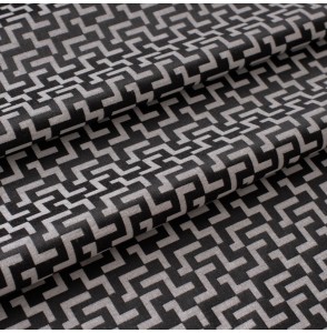 Jacquard-stof-met-geometrisch-motief-zwart-en-wit