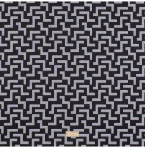 Tissu-jacquard-au-motif-géométrique-graphique-noir-et-blanc