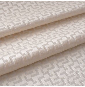 Tissu-jacquard-au-motif-géométrique-graphique-ivoire