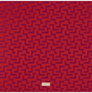 Jacquard-stof-met-geometrisch-motief-rood