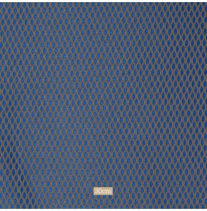 Tissu-ameublement-non-feu-petit-motif-bleu-sur-fond-bronze