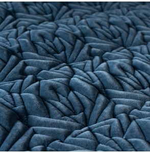 Tissu-ameublement-velours-matelassé-bleu-denim