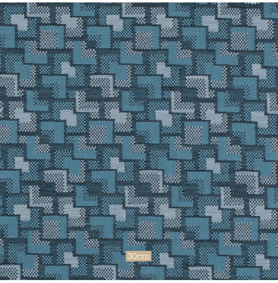 Tissu-ameublement-géométrique-moderniste-bleu-