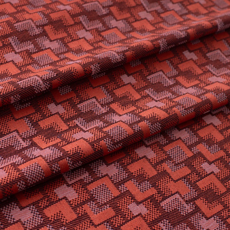 Tissu-ameublement-géométrique-moderniste-brique