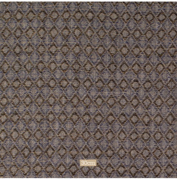 Decoratiestof-Gordijnsluier-van-paardenhaar-en-natuurlijk-linnen-met-geometrisch-motief-bruin-pruimblauw