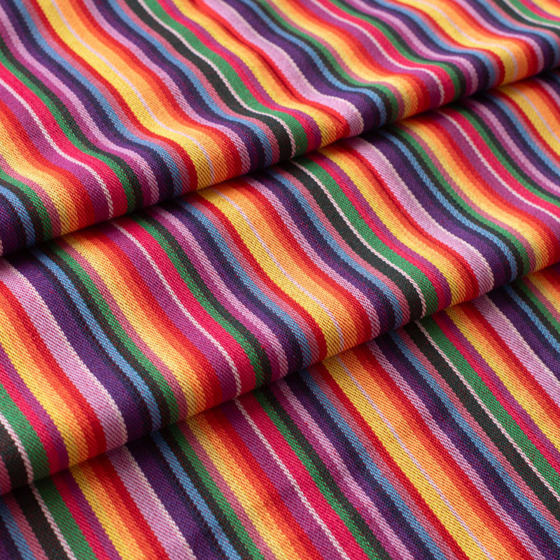 Tissu-jacquard-mexicain-multicolor