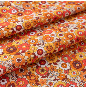 Tissu-coton-freuri-vintage-orange
