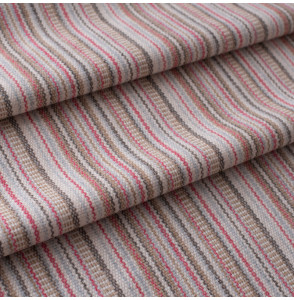 Tissu-ameublement-laine-ligné-rouge